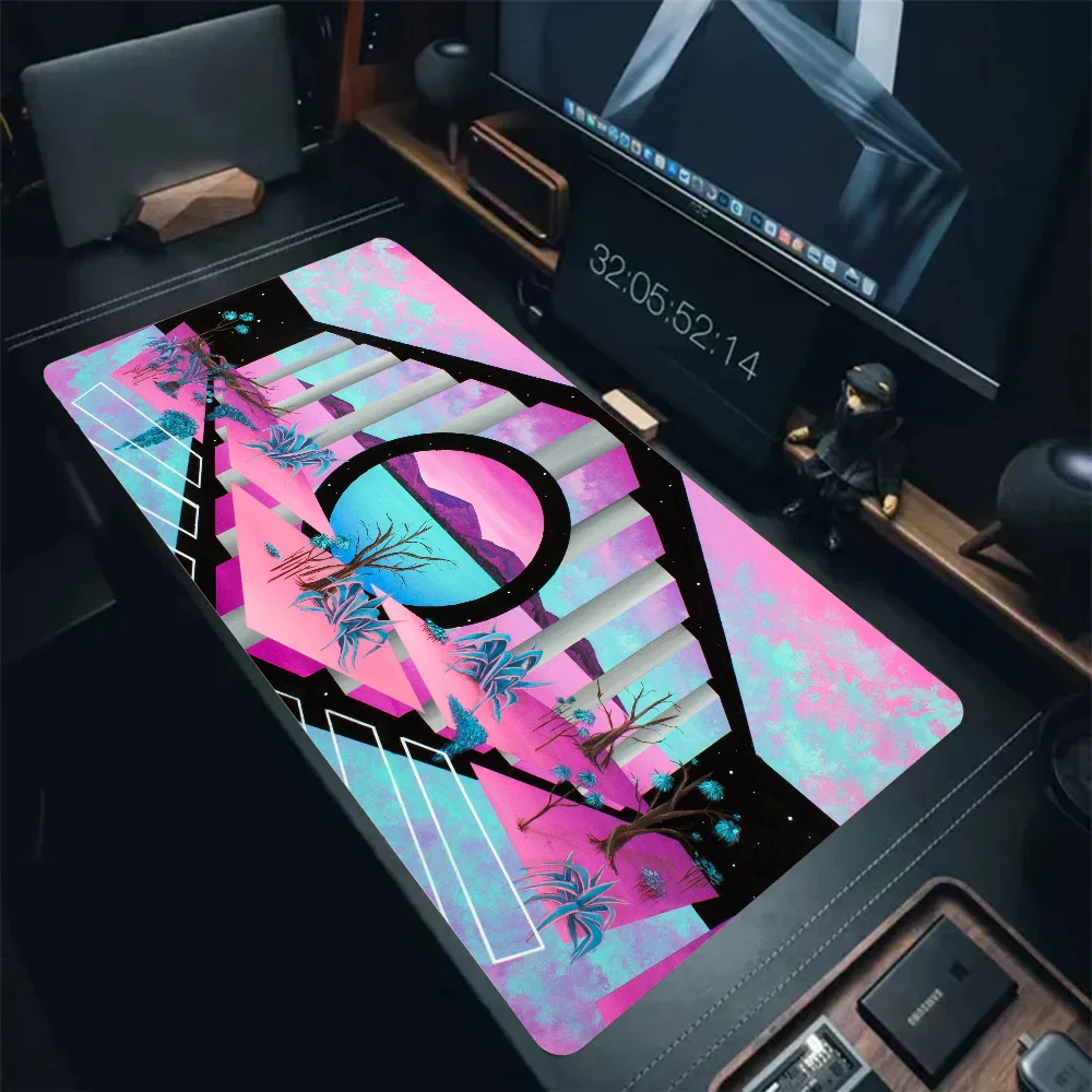 Vaporwave Abstract Mousepad Mouse Mat Desk Mat With Pad Gaming Accessories Prime Gaming XXL Keyboard Pad