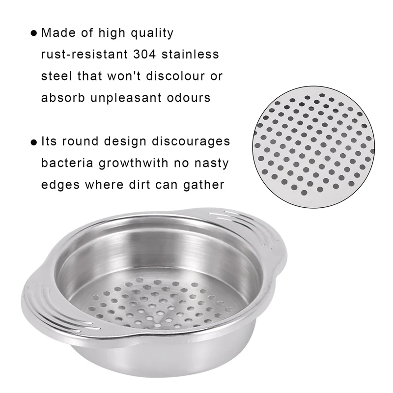 Stainless Steel Food Can Strainer Sieve Tuna Press Lid Oil Drainer Remover, Unique No-Mess Dishwasher Safe Design