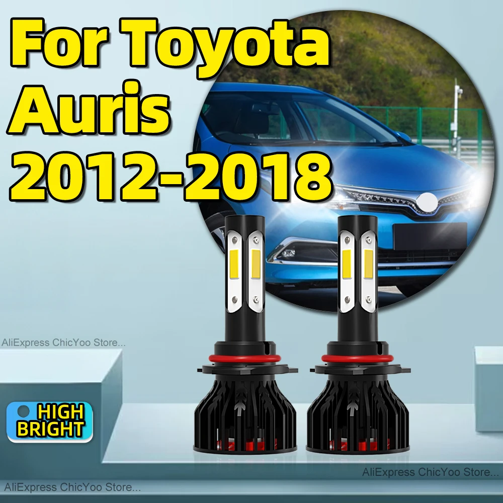 30000LM 180W 2Pcs Auto Led Headlight 6000K White COB Chip Car Lights 12V For Toyota Auris 2012 2013 2014 2015 2016 2017 2018