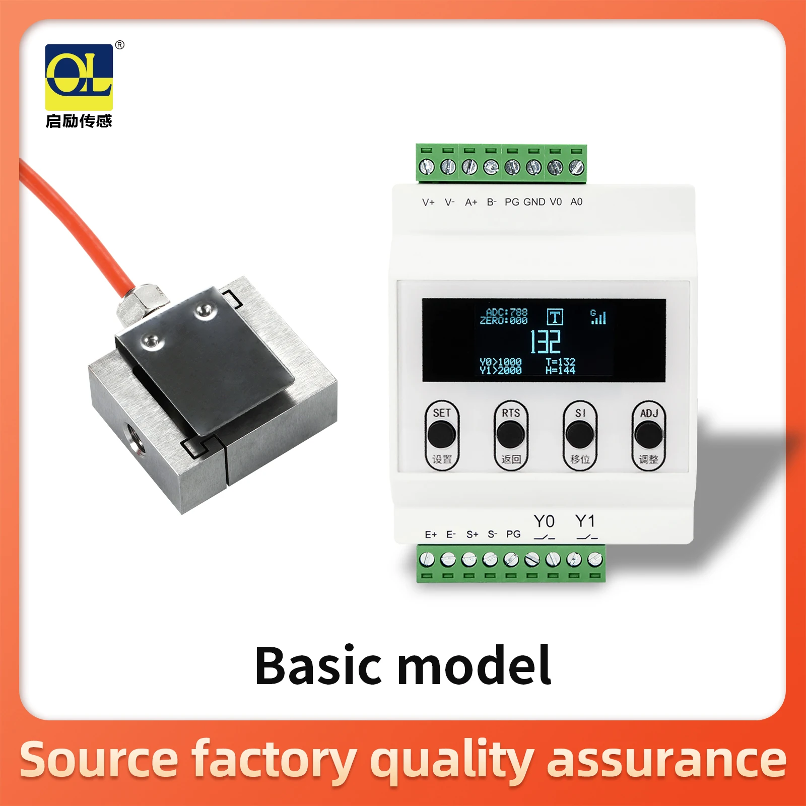 

Indicator display+Mini Type S portable pressure sensor for tension test, compression force, pressure, weight measurement