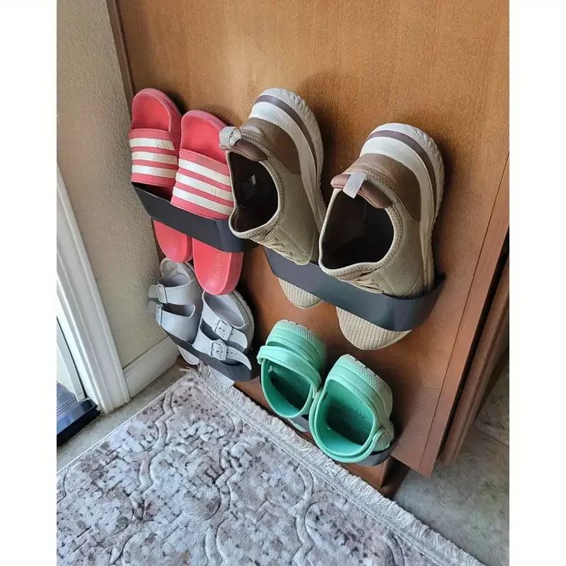 1PC RV Shoe Storage with Adhesive Tape Door Shoe Rack with Large Deep Pockets Suitable for Campers Narrow Space Wardrobe Storage
