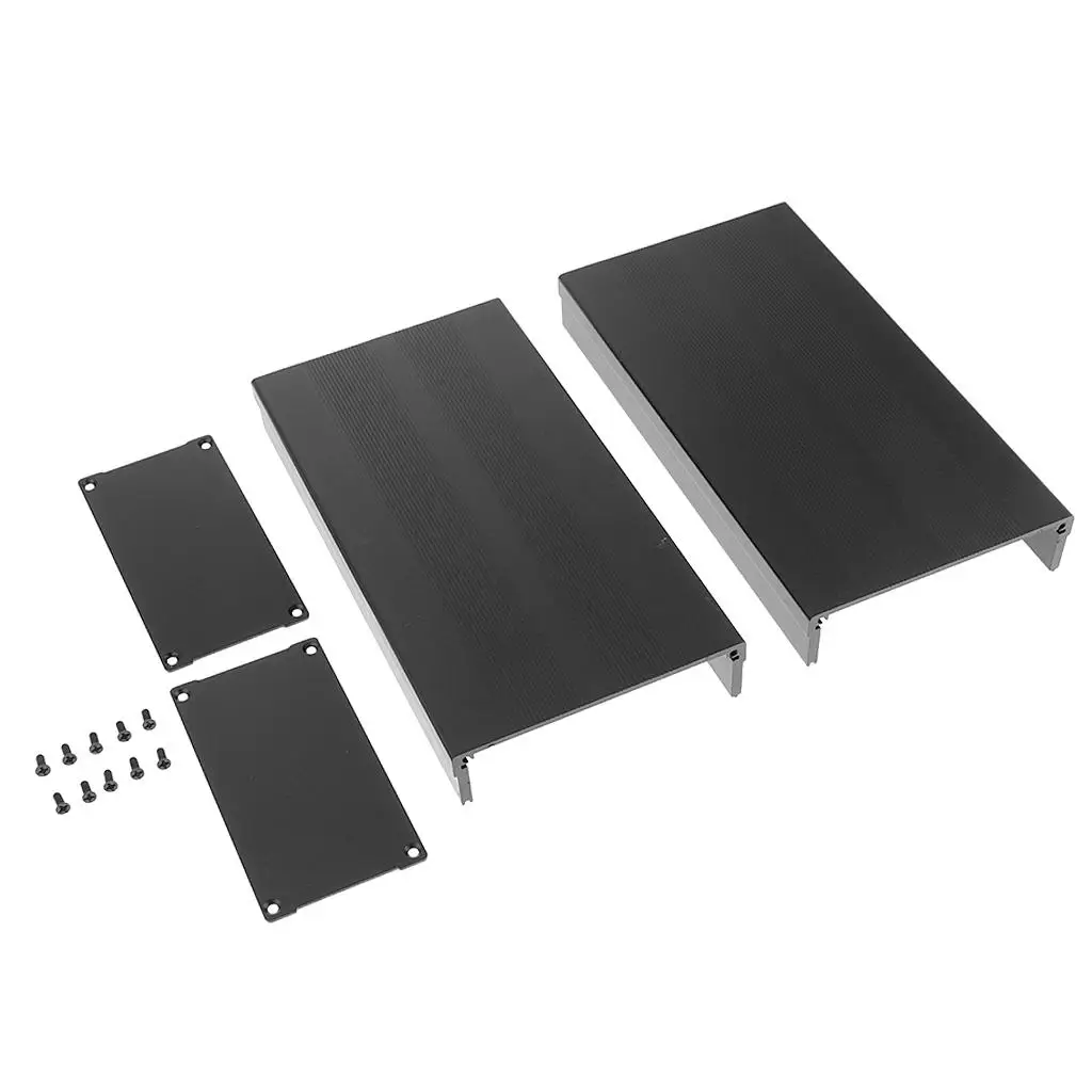 

Aluminum Project Enclosure Extruded Electronic Flat Box Case DIY With Screws-105x55x200mm