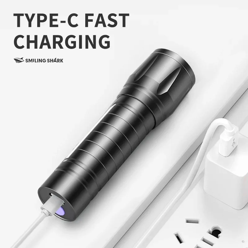 SMILING SHARK Mini COB Work Light USB‑C Rechargeable 3‑Modes Waterproof Flashlight for Camping Outdoor SD-611
