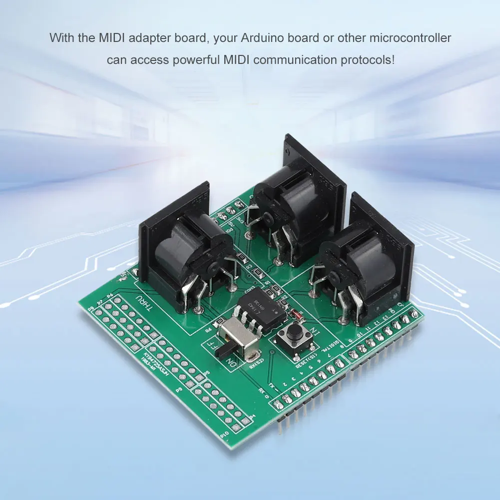 Scheda breakout musicale MIDI Shield MIDI IN/MIDI OUT/MIDI THRU Porte Modulo di test scheda adattatore ad alta precisione per R3 AVI PIC