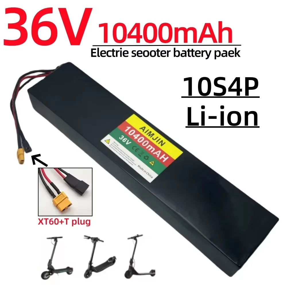 

36V 10400mAh 10S4P Electric Scooter Lithium Battery Pack 18650 Cells with BMS for 750W-1000W Scooters High Capacity Long-Lasting