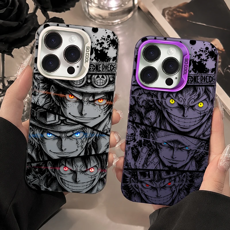 One Piece Luffy Law Ace Sabo Kid Phone Case for iPhone 12 17 Air Pro Max 16 15 11 14 13 Pro Max XS X XR Plus 8 7 SE 2020 Cover