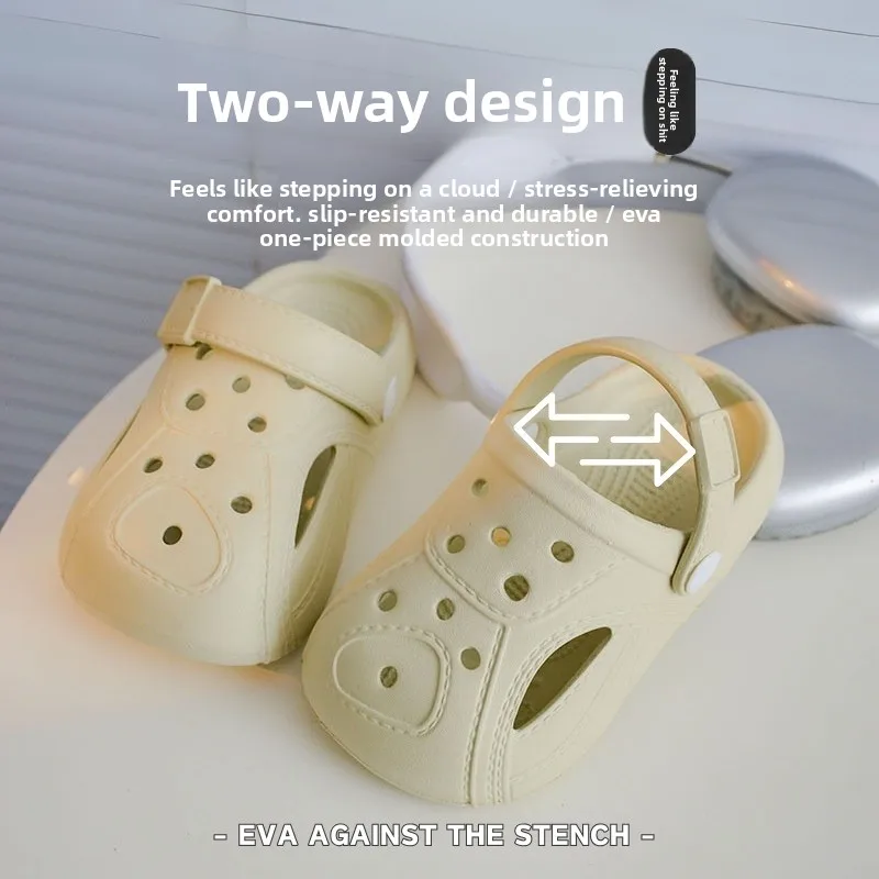 2026 Kids Sandals Hole Children's Shoes Slippers Soft Anti-Skid Simple DIY Design Hole Baby Shoes Sandy Beach For Boys Girls - view 2