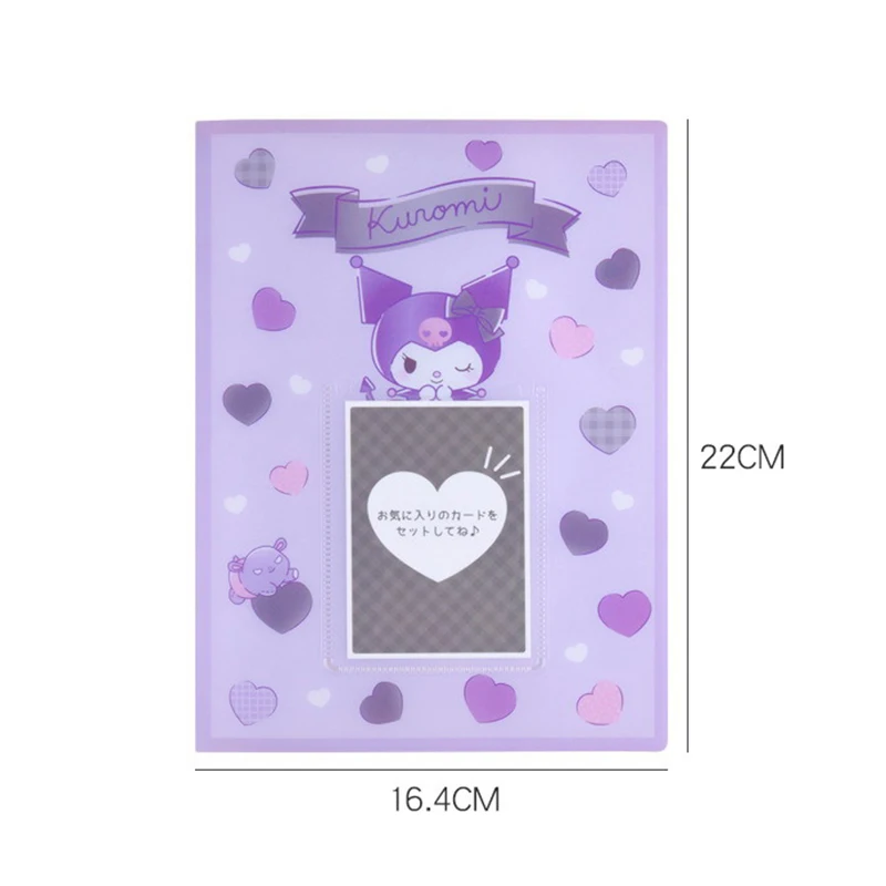 Kawaii Sanrio Binder Photocards Cover Anime Kuromi Melody Pachacco Photo Album Cartoon Collect Book Scrapbook Card Holder Gift