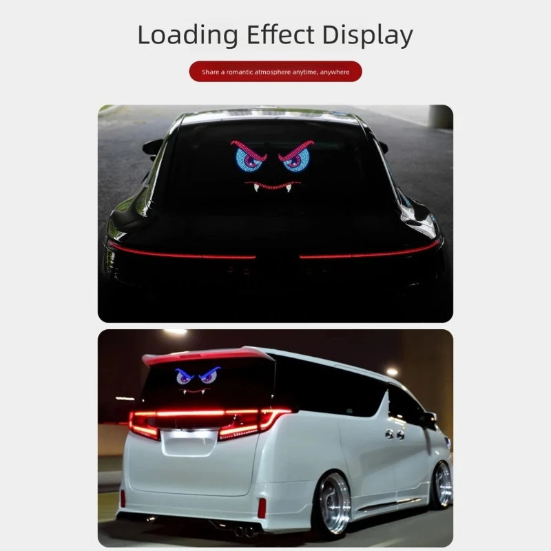 

Devil Eyes Light USB Car Lamp Easy Setup Weatherproof PC Bright LED Light Decor H9EE