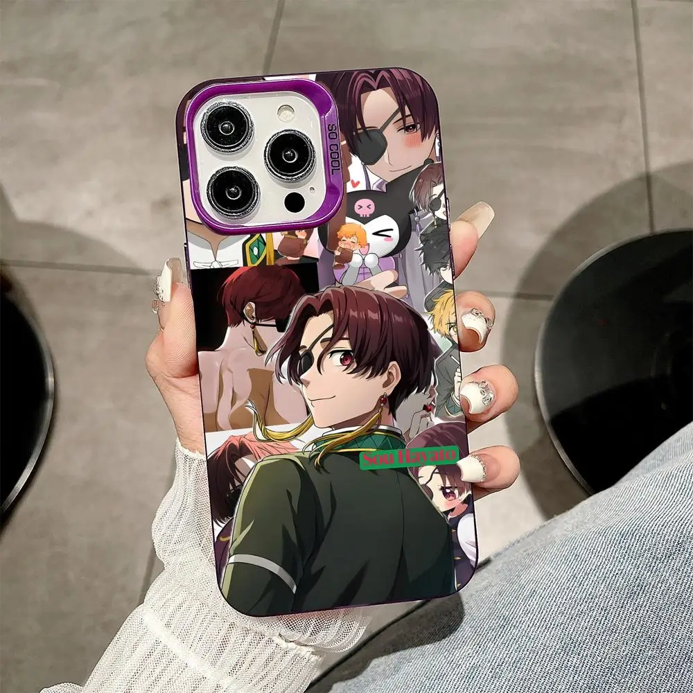 Disjuntor de vento hayato suo capa de telefone para iphone 17 16 15 14 13 12 11 xr xs 8 7 pro max plus translúcido roxo capa