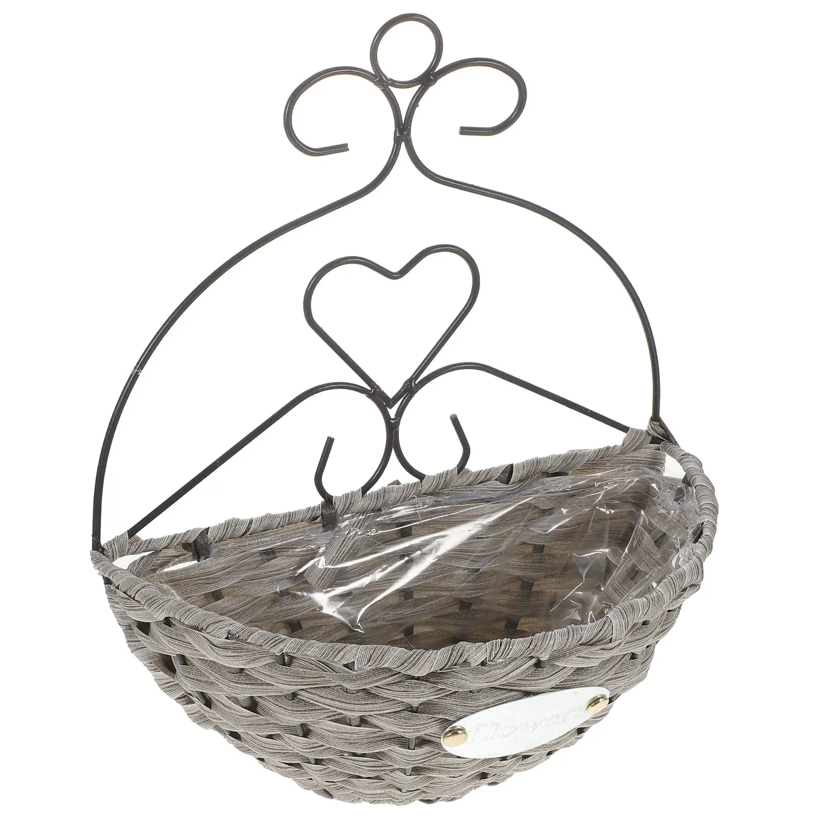 Wall Hanging Flower Basket Woven Storage Decoration Indoor Plants Durable Multi Functional Suitable for Room Living Bedroom