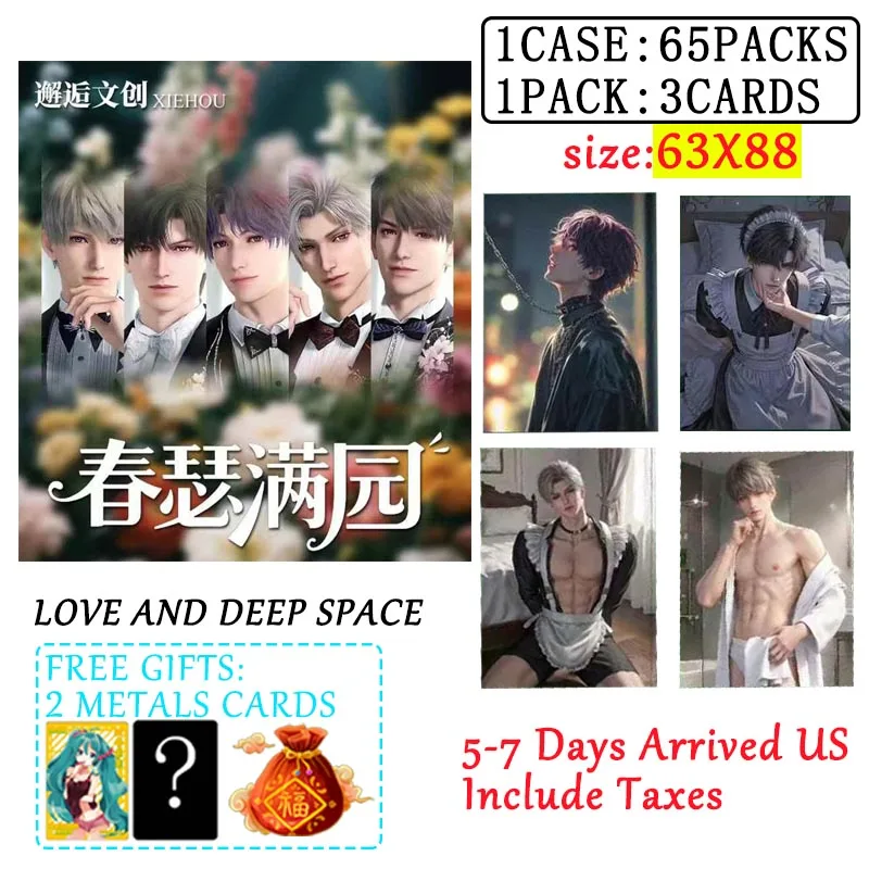 

Wholesales Love And Deep Space Love Collection box Polaroid Sexy Male God Abs Series Anime Playing Cards Party Games