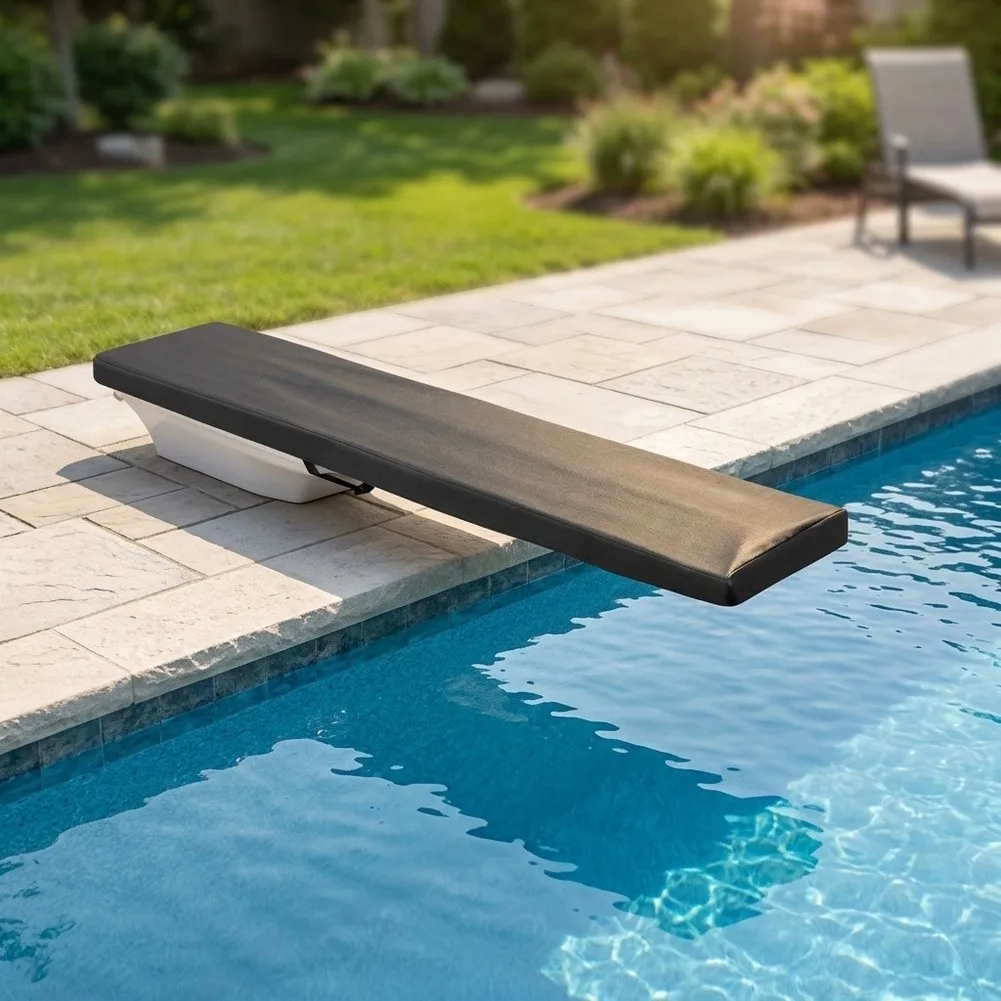 6ft Swimming Pool Diving Board Cover 600D Waterproof Anti-UV Replacement Pool- Diving Board Protector Cover With Fixed Buckles