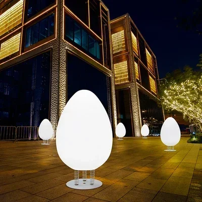 

Induction Motif Light Non-toppling Square Egg-shaped Landscape Lamp Courtyard Scenic Area Illuminated Lawn Oval Lights