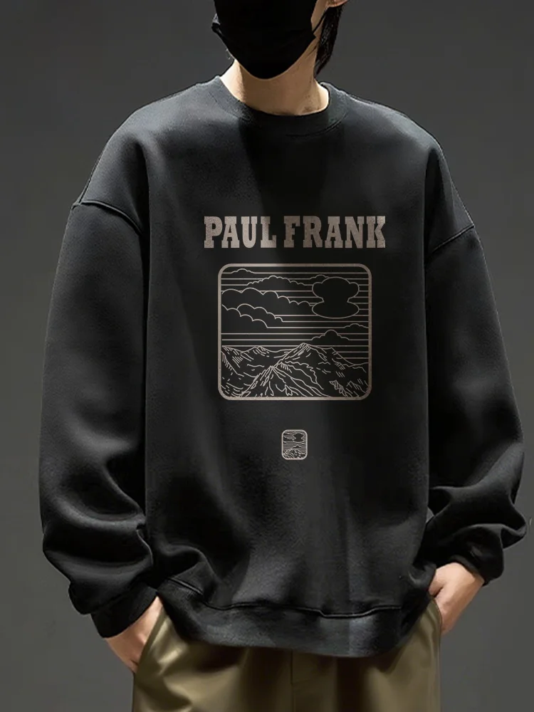 

Мужской свитшот с длинным рукавом и круглым вырезом, повседневный, модный, весенний, новый, удобный, из смесового хлопка и полиэстера, в уличном стиле