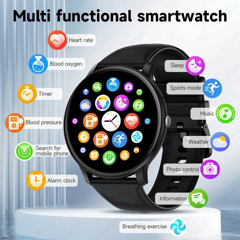 2026 Smart Watch Women Men Full Touch Screen Bluetooth Call 