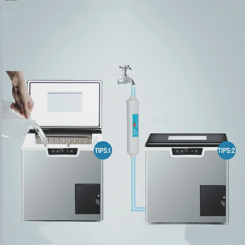 OEM ポータブル製氷機急速セルフクリーン製氷機クラッシュアイス付き 18 個/サイクル 7-10 分製雪機プッシュボタン