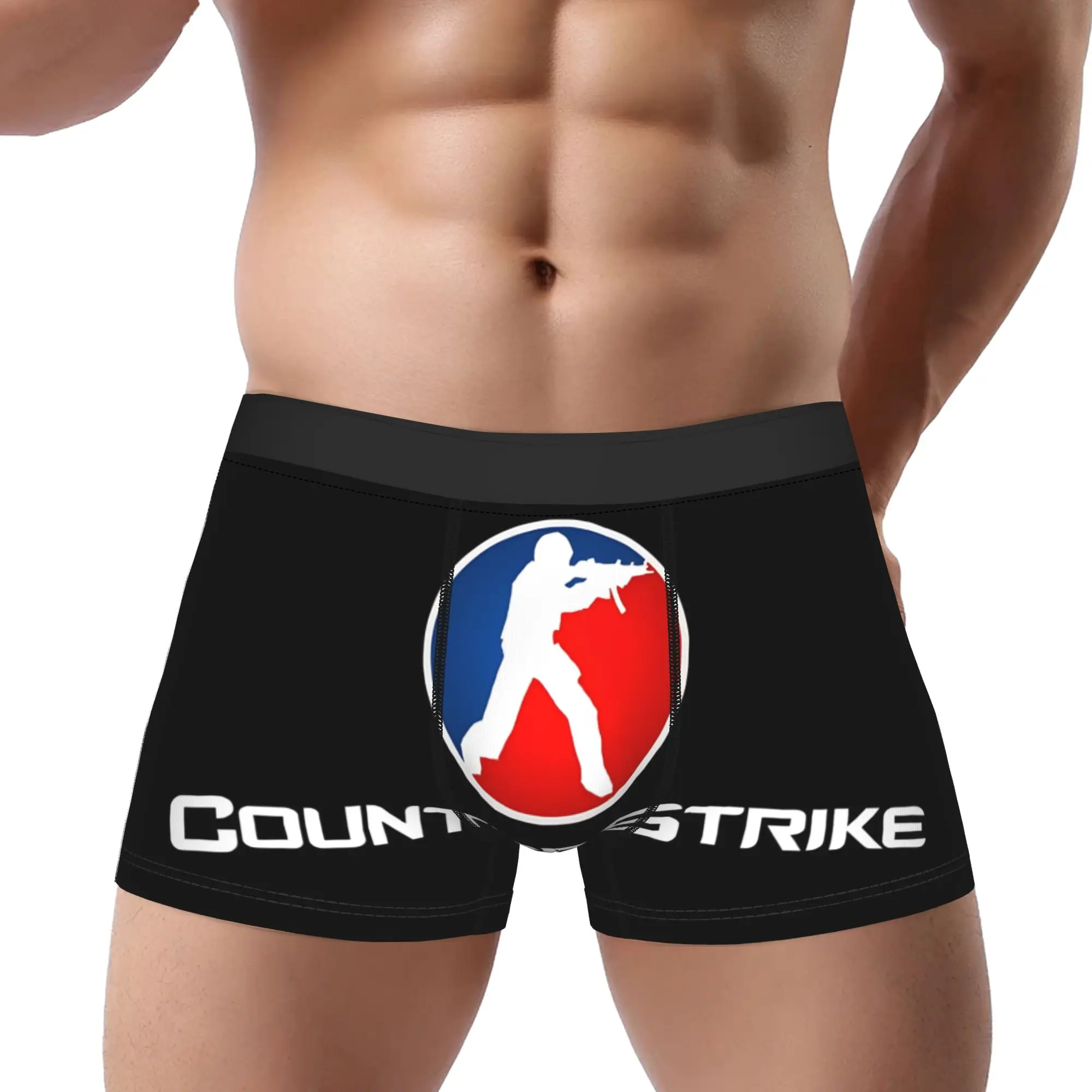 

1piece No Drop C-Counter S-Strike Underpants Breathbale Panties Man Underwear Print Shorts