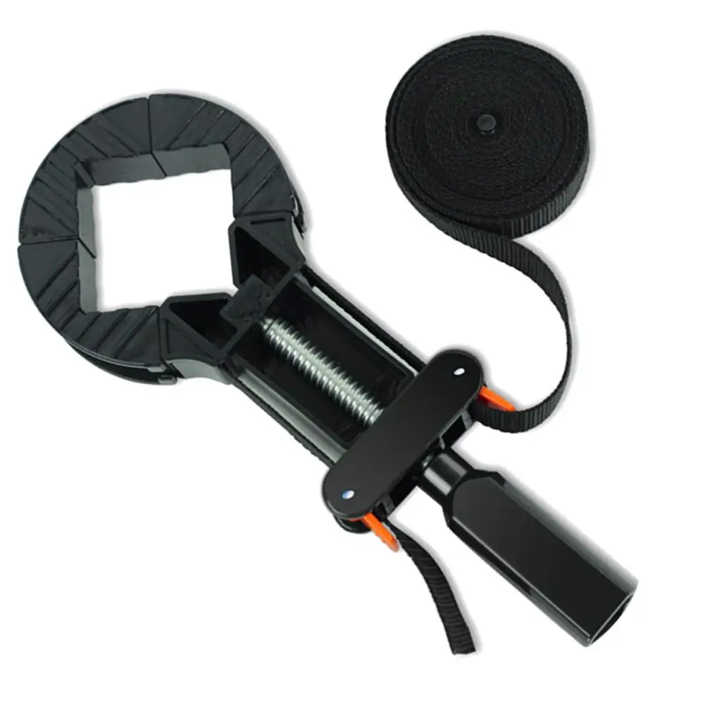 Nylon Band Strap Clamp with Ratchet Adjustment Corner Clamp Frame Vise for Woodworking and Photo Frame Installation