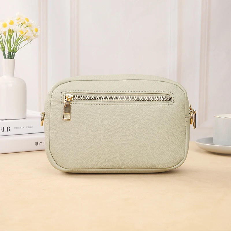 Ladies Solid PU Shell Shaped Crossbody Sling Bag, Mini Zipper Phone Shoulder Purse, Small Casual Daily Handbag With Card Slots
