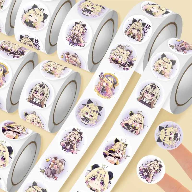 

500 шт./рулон, наклейки «Звездный детектив Precure» с персонажами Морией и Рурукой, мультяшные аниме-стикеры для ноутбуков, багажа, декоративные наклейки, игрушки, подарки