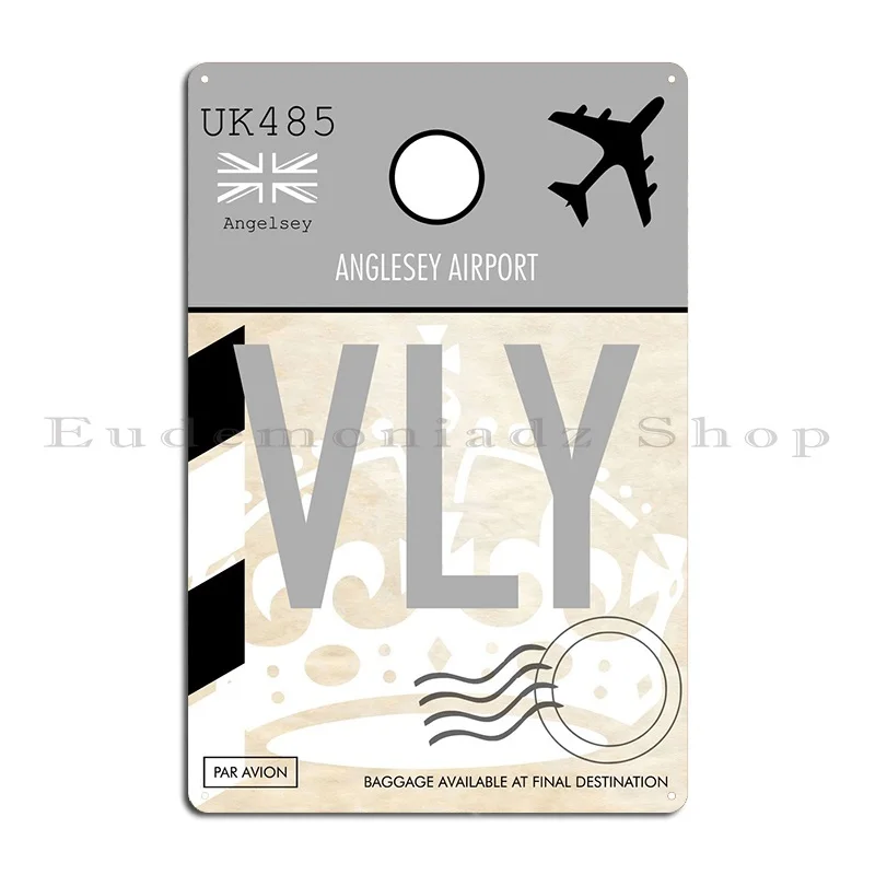 Anglesey Airport Vly Metal Signs Cinema Customize Designing Customize Club Tin Sign Poster