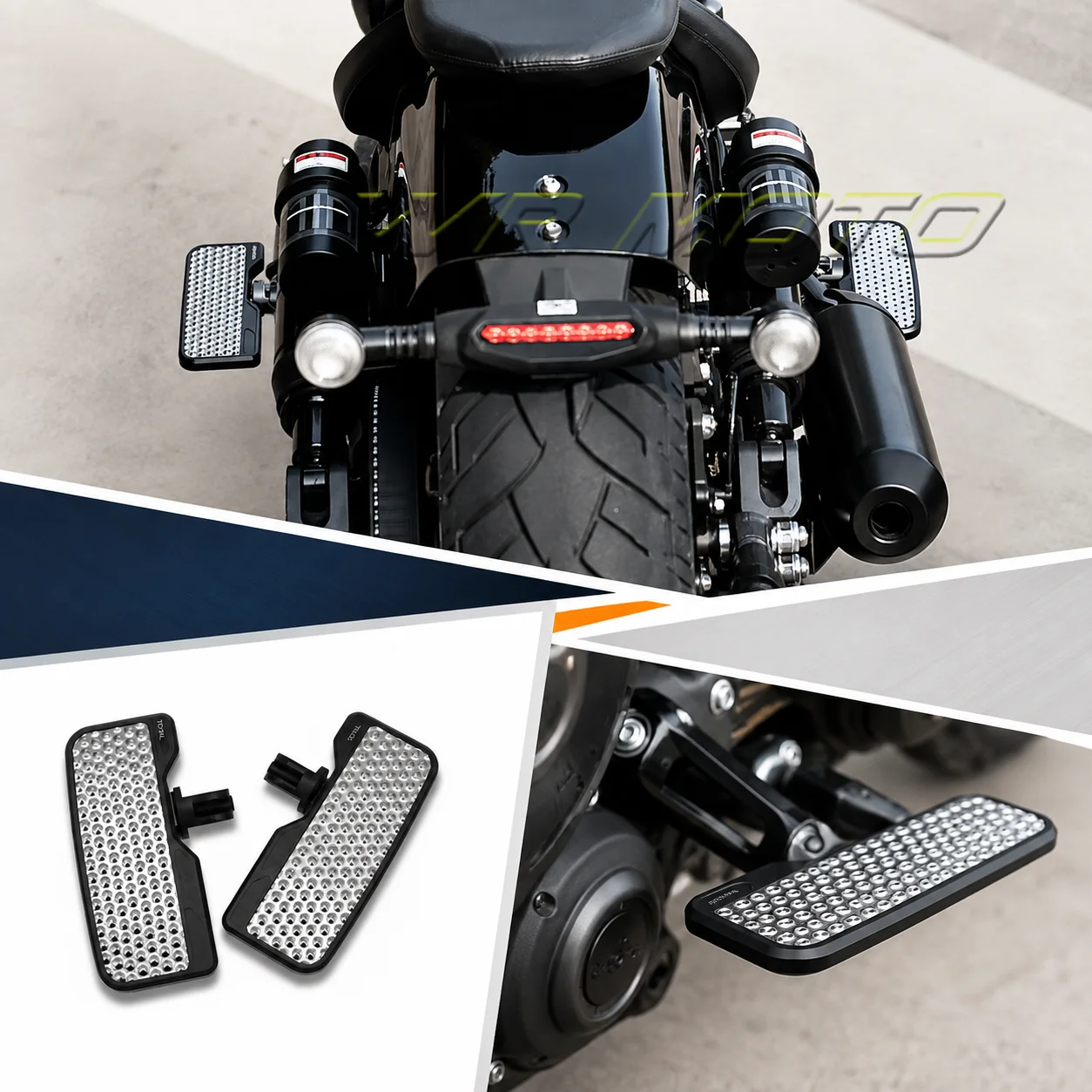 Motorcycle Modified Widened Enlarged Front Footrest Foot Peg Pair Fit For BENDA ROCK 707