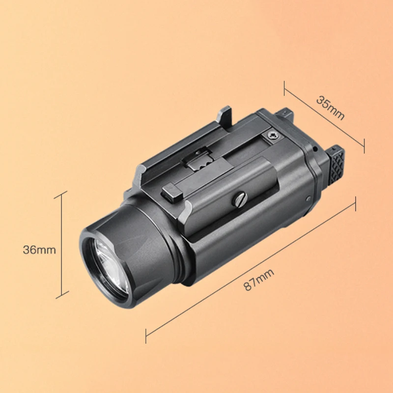 1500 Lumens Tactical Flashlight Magnetic Rechargeable LED Pistol Weapon Light for 20-21mm Picatinny Rail Quick Installation