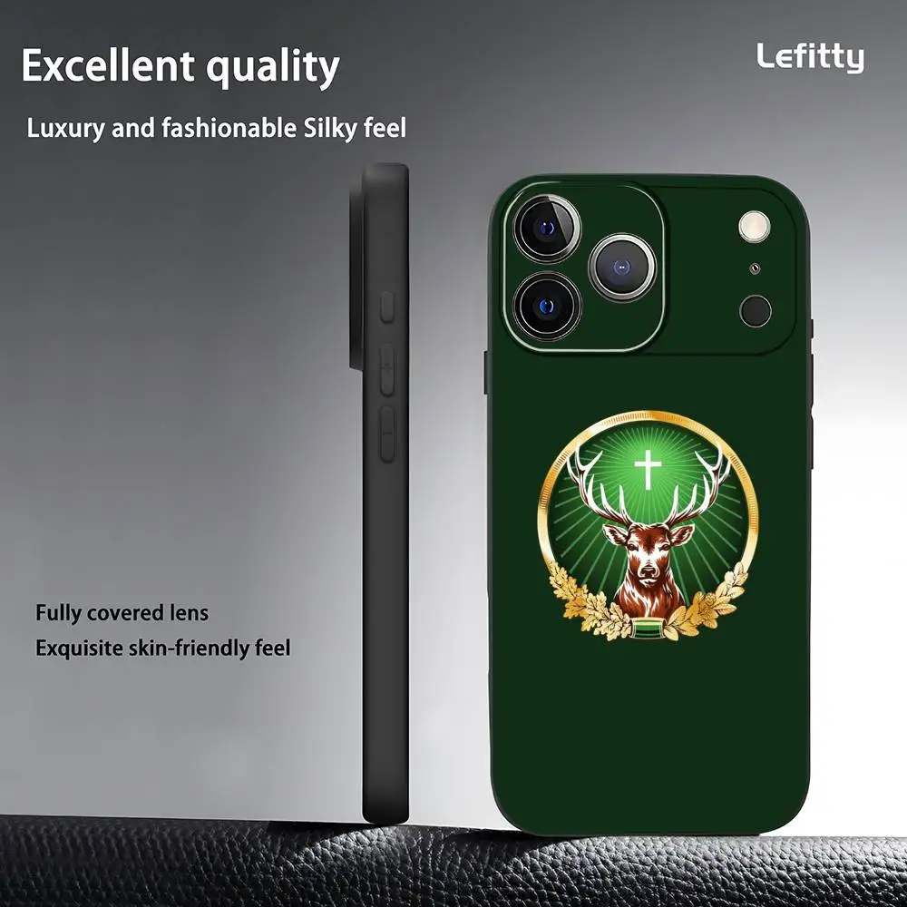 Casing HP LOGO J-Jagermeisters Untuk IPhone 17 16 15 14 13 12 11 Pro Max Plus Mini Hitam Doff Soft Shell Funda