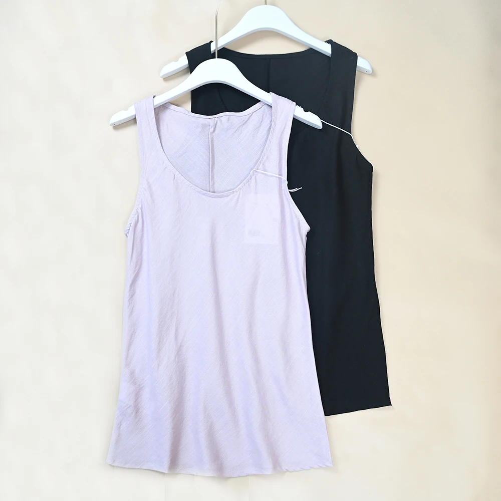 Nordic Style Women's Cotton Linen Slim Fit Sleeveless U-Neck Tank Top Summer New Arrival Fashion Outerwear Casual Vest