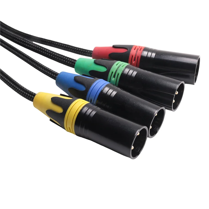 A40Z-1 Pair XLR 4-Channel 3-Pin Multi Network Stage And Studio Connection, XLR Male And Female Cable Stage Audio RJ45