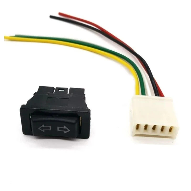 Universal Car Window Window Switch Lifter With Line ASW-01 5Pin With Light Double Reset & Arrow Lift Switch Harness Accessories