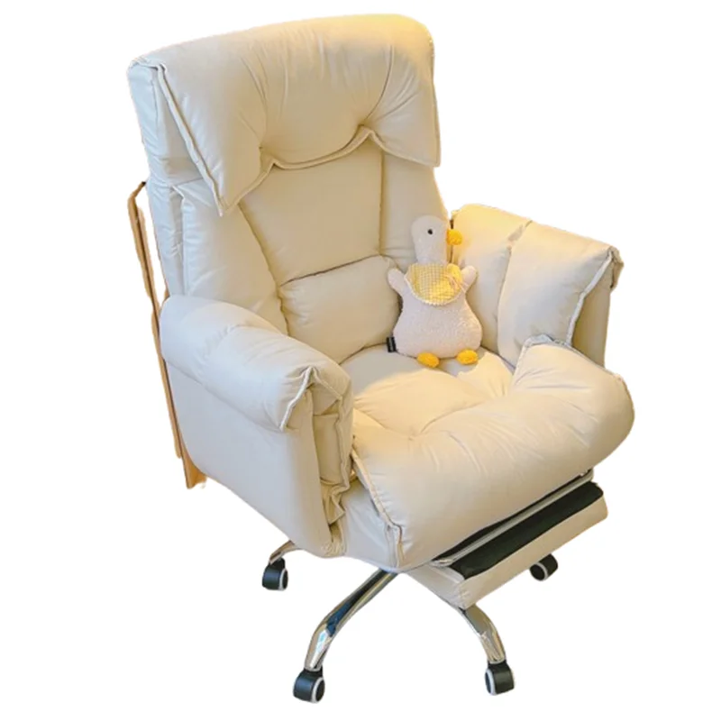 كرسي مكتب فاخر قابل للتعديل يدعم الظهر كرسي مكتب مريح أبيض مستلق ملحقات أثاث Sillas De Oficina المحمول