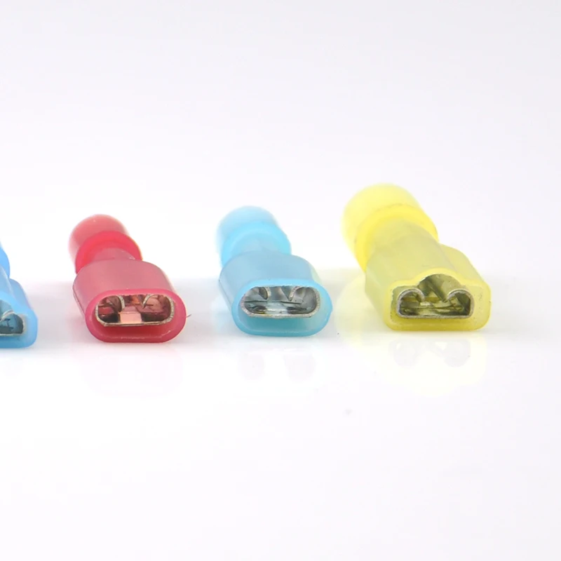 20 Pairs FDFN1.25-250 Spade Crimp Connectors Nylon Fully Insulated Electrical Wire Cable Crimp Terminals Kit Set 22-16 -14 AWG