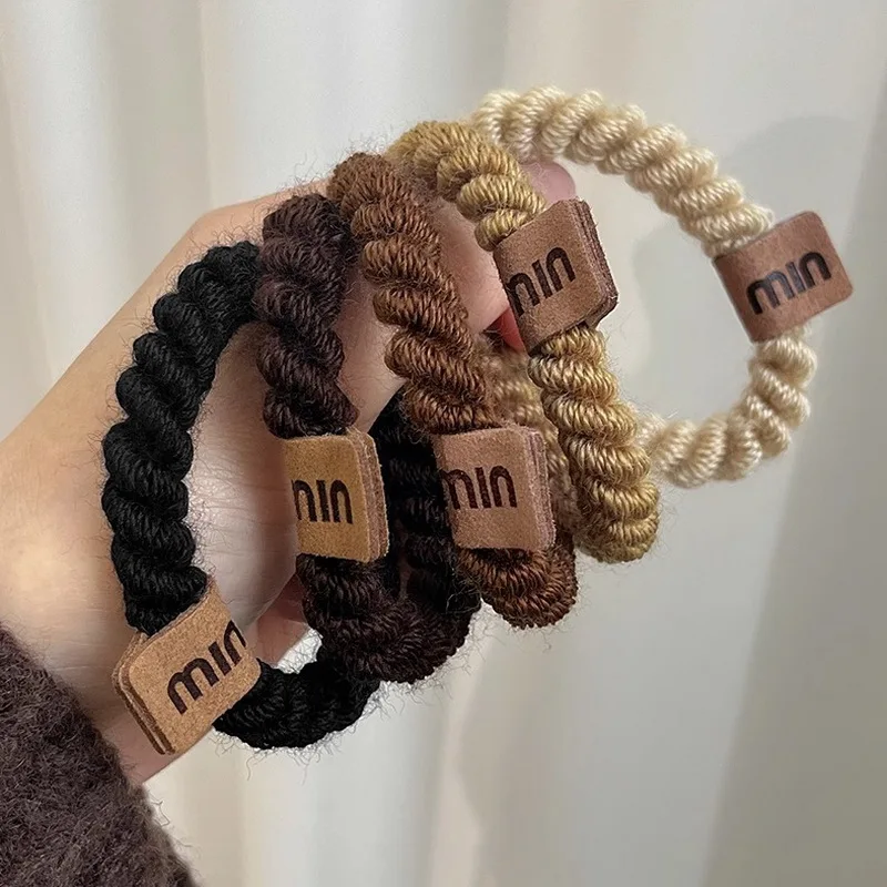 1set high elastic hair rubber bands  for women black hair tie girls thick hair rope adult hairties scrunchie ponytail accessorie