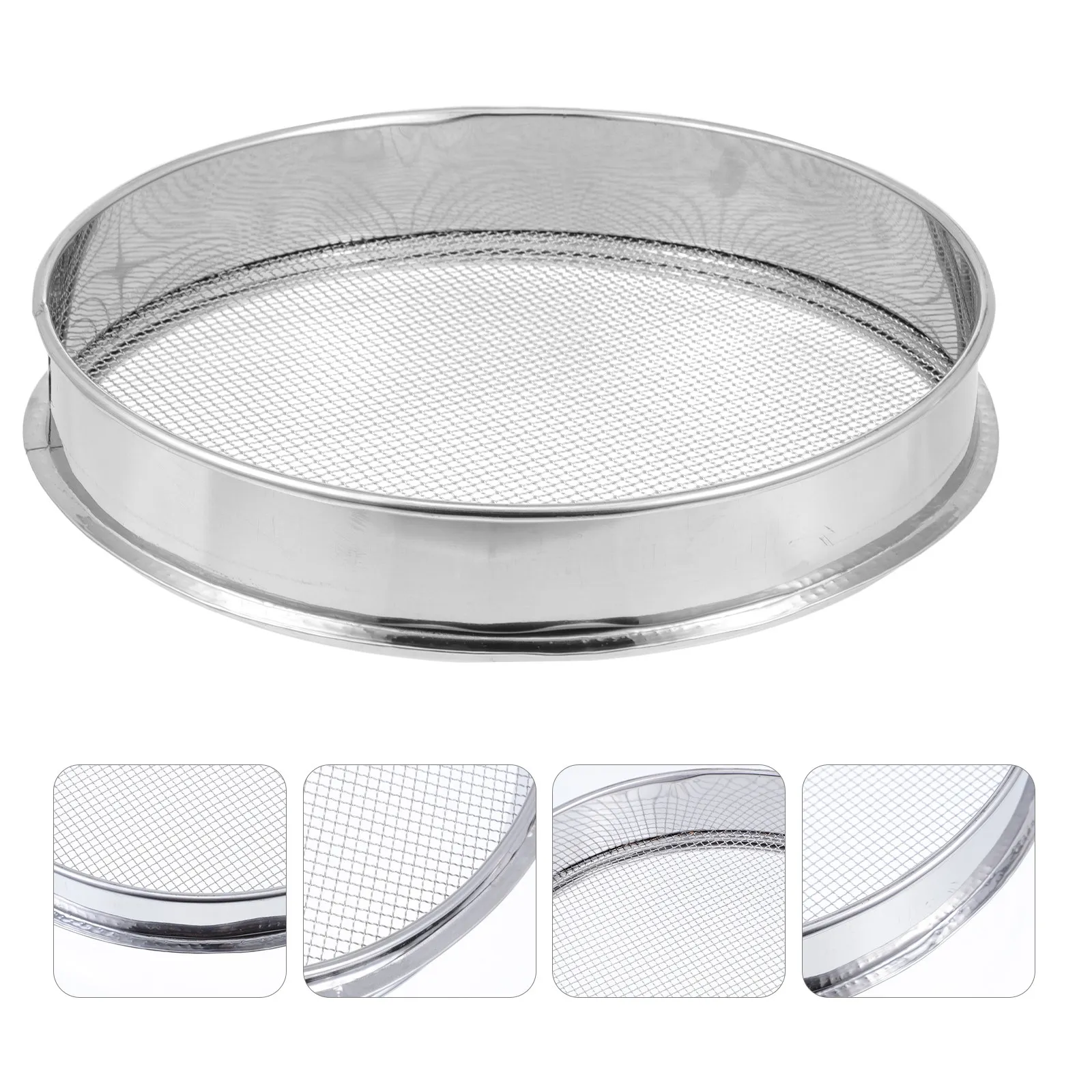 

Handheld Grain Sifter Stainless Steel Mesh Manual Corn Beans Sieving Tool Kitchen Cereal Strainer Stainless Steel Corn Sifter