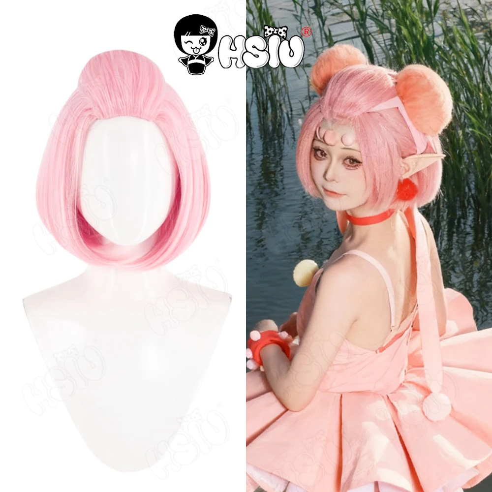 

Парик для косплея THE POWER HSIU 30 см Сакура розовый короткие волосы синтетический парик + шапочка для парика аниме Cardcaptor Sakura THE POWER косплей