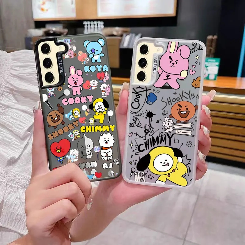 Luxury Shockproof Phone Case For Samsung Galaxy S26 S25 S24 S23 S22 Ultra S20 FE S21 FE S10 Plus Cartoon B-BT21S