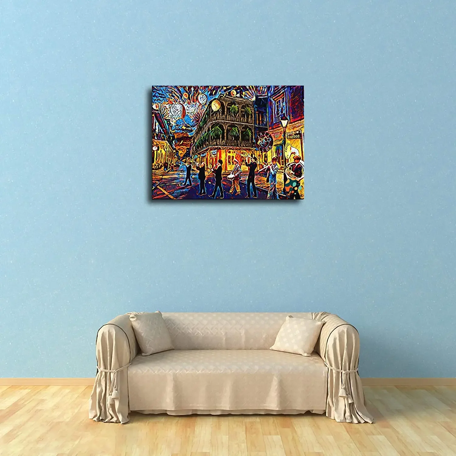 Póster de pared moderno, pintura al óleo sobre lienzo, decoración del hogar, Mardi Gras de Nueva York