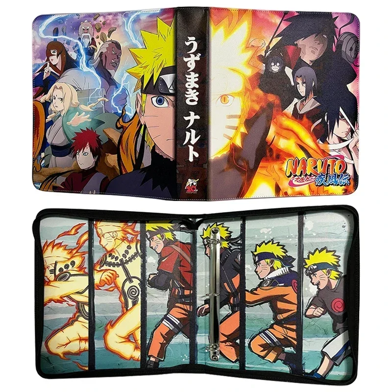 Naruto 540Pcs Card Binder Luffy Album Uzumaki Naruto Uchiha Sasuke Binder Holder Collcetion Cards Box 30 pages 9 Grid PU Folder