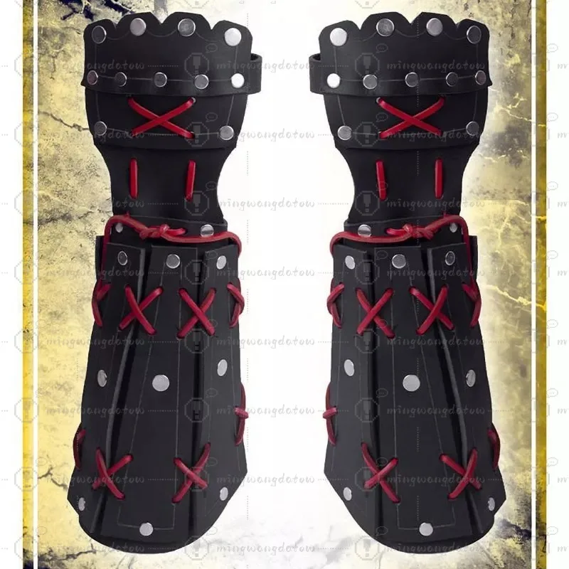 Medieval Norse Viking Knight Bracers, PU Leather Armor Cosplay Accessories