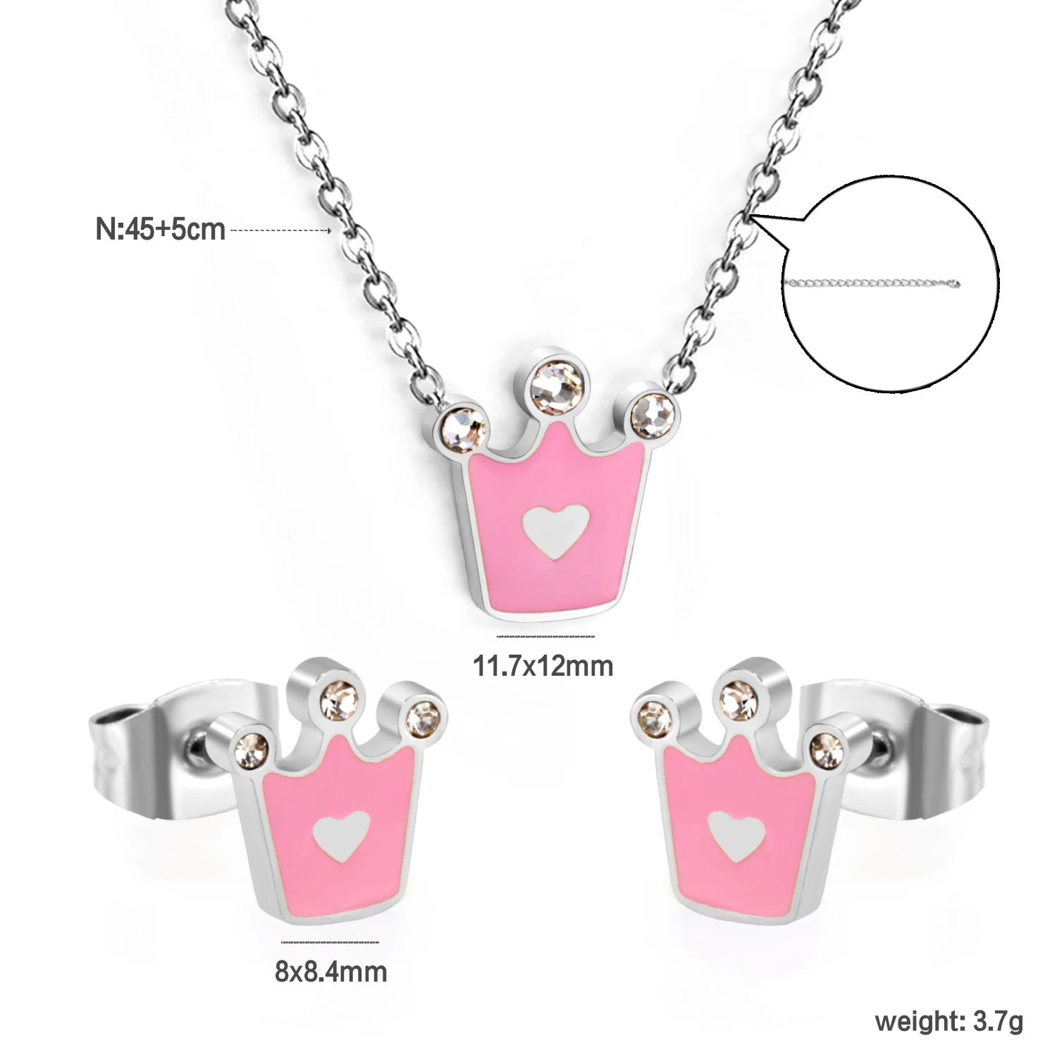 Women's Circular Shell Necklace & Earring Set, Wedding Party