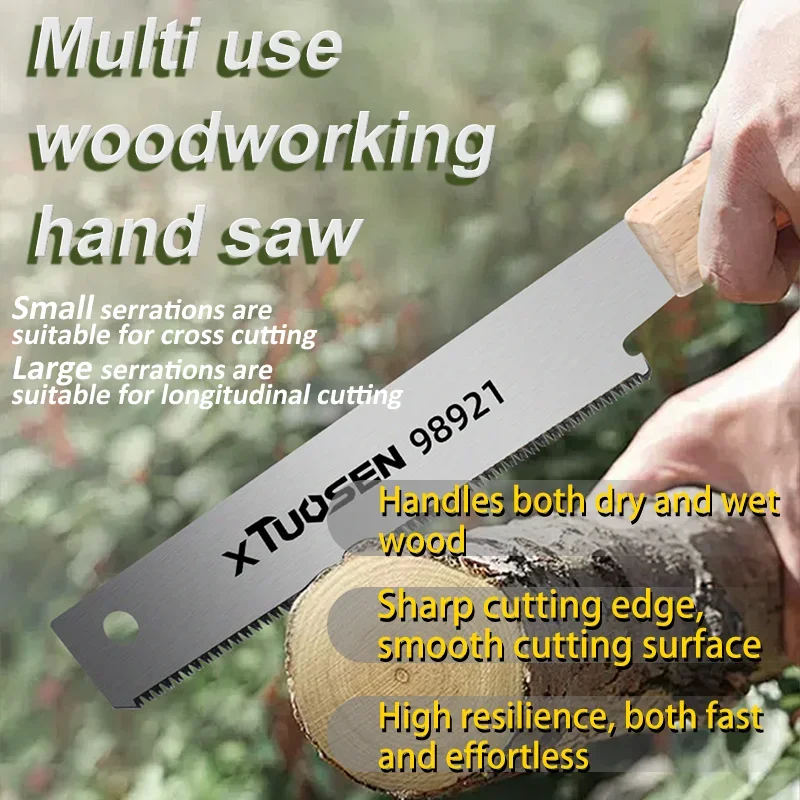 Lama flessibile per sega a mano singola/doppia faccia per taglio a filo Strumenti per la lavorazione del legno domestici Seghe piatte di precisione a denti fini