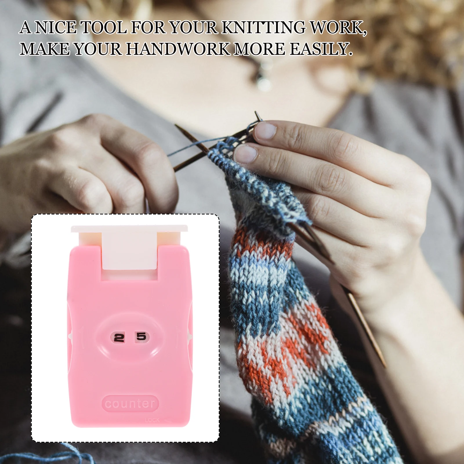 

Manual Counter Knitting Tool Lightweight Portable for Home Travel Use Stitch Row Tracker Durable Quality