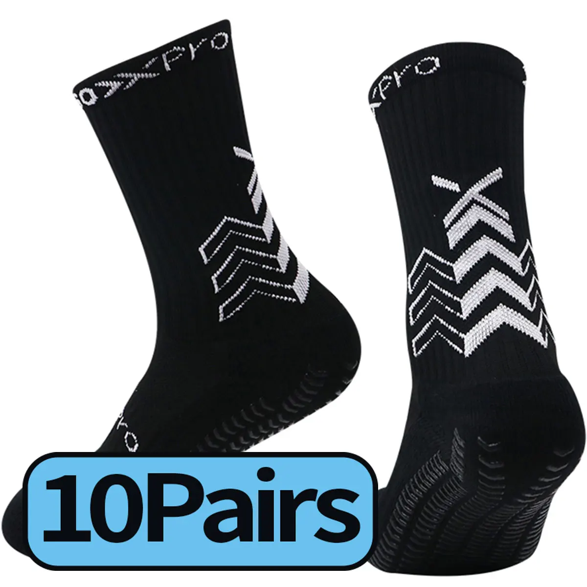 10 pairs/piece/2024 new anti slip design football socks, mid calf anti slip football sports men\'s socks