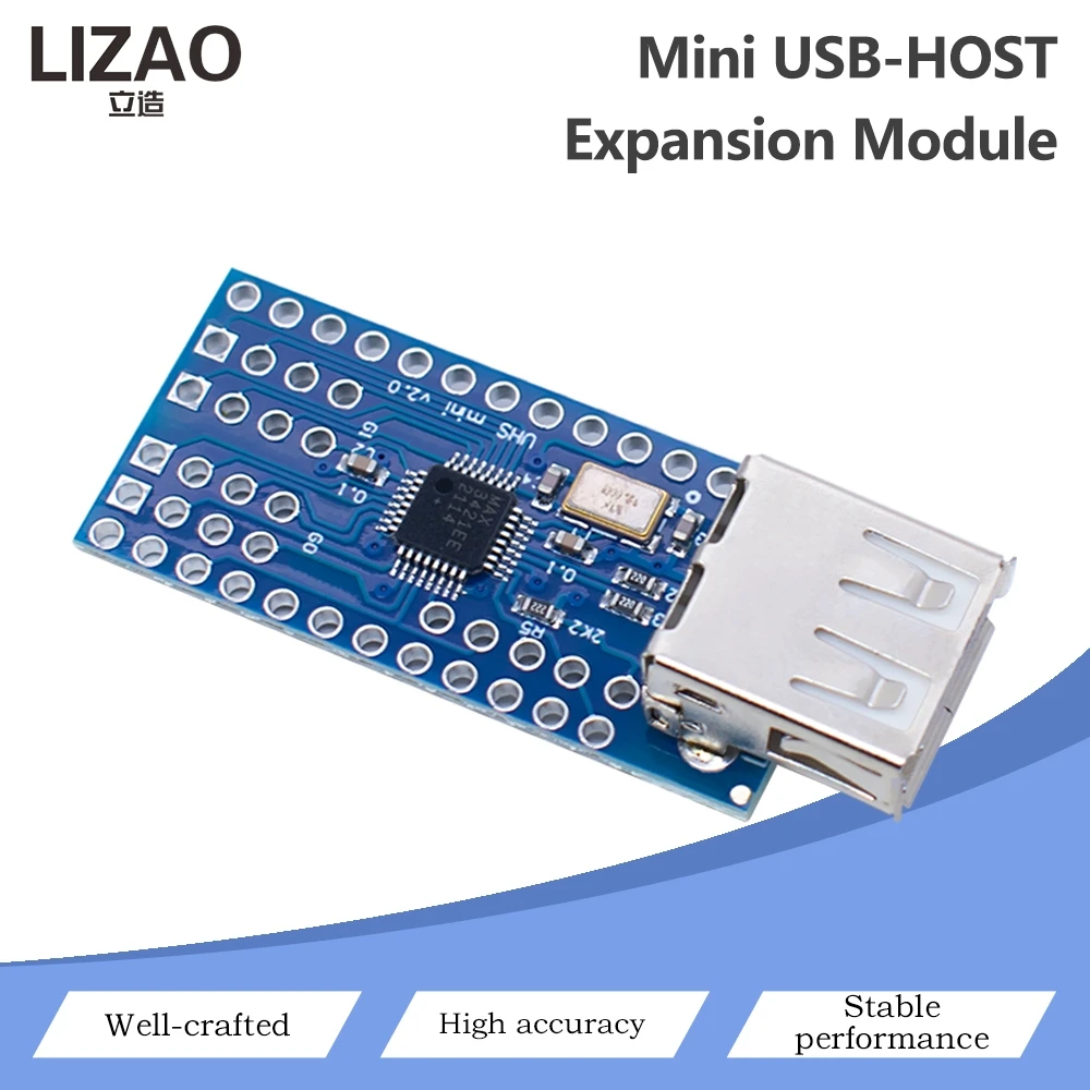 Mini USB‑HOST Expansion Module MAX3421E Chip SPI Communication Interface Support USB Keyboard Mouse Camera For Arduino MCU DIY