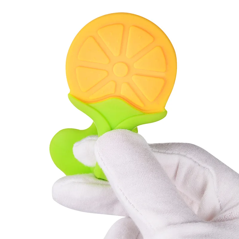 Dentição brinquedo do bebê silicone mordedor para dentes bebês acessórios recém-nascidos frutas sucção mastigar brinquedos para bebê recém-nascido bpa-fre presente