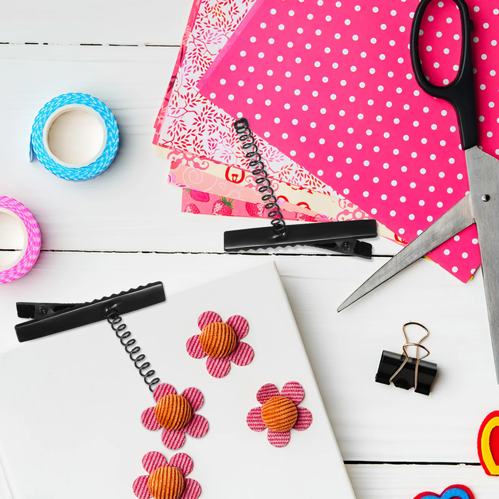 

100Pcs DIY Sprout Hair Clips Metal Alligator Spring Hairpins for Hair Accessories Craft Styling DIY Accessories