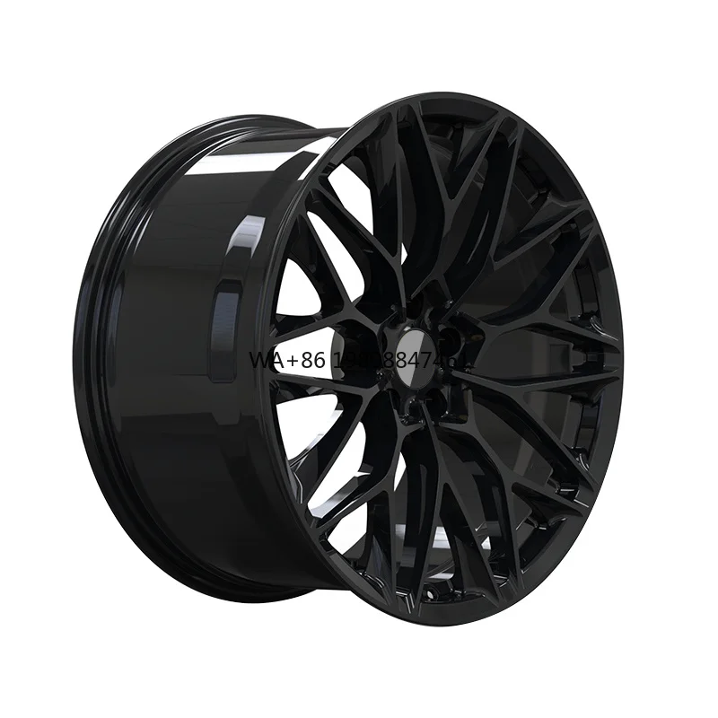 Rines Personalizados Monobloque Forjados para Camionetas y SUV, Rines de Lujo en Negro Brillante, 5x1143, 17, 18, 19, 20, 21, 22, 23 Pulgadas, Aleación de Aluminio