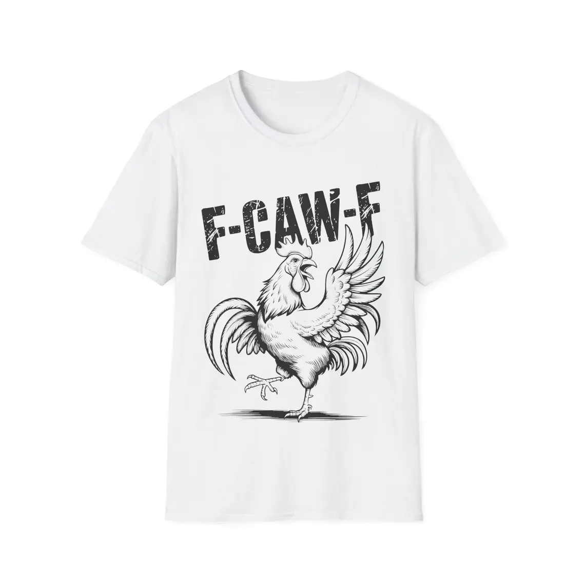 F-Caw-F الدجاج تي شيرت مضحك مزرعة الديك المحملة عادية كم قصير ملابس نسائية الكرتون الشارع الشهير Y2k الملابس